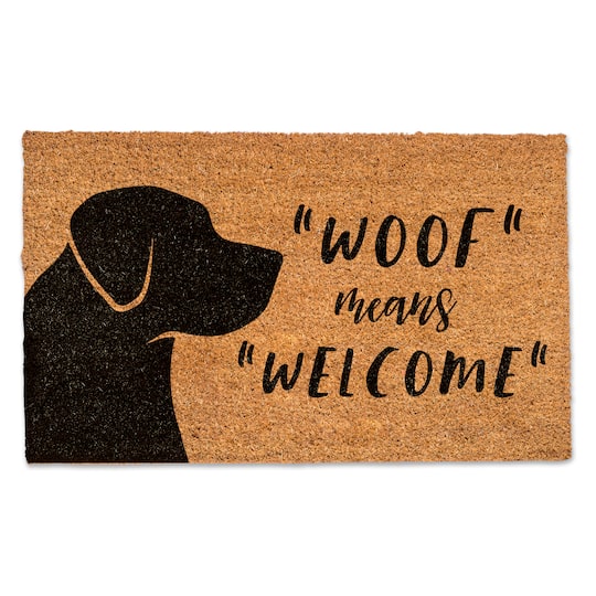 Woof Means Welcome Doormat Michaels